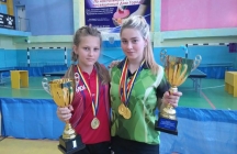 Две золотые медали Екатерины Шмыгановской на Чемпионате  Восточно- Европейской Лиги по настольному теннису.